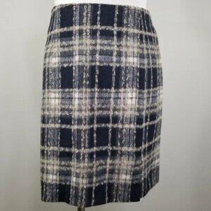 New Potters Pot Skirt M Womens Plaid Wool Blend Mini Dark Academia Exposed Zip